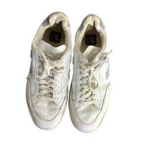 Veja Sneakers V 12 Mens 8 White Gray Trim Leather Lace Up Low‎ Top Casual Shoes